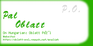 pal oblatt business card